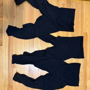 A lot of Maternity leggings, quince, motherhood, and fabletics